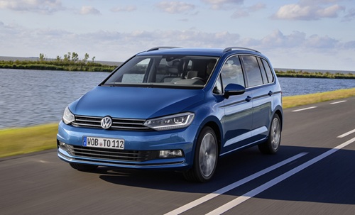 Blue Volkswagen Touran