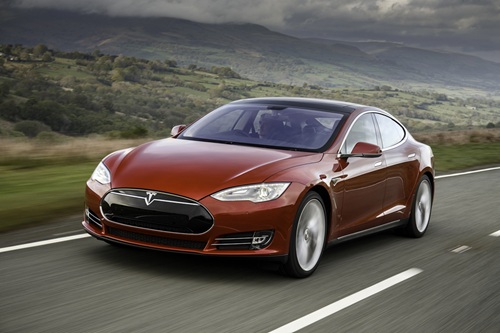 Red Tesla Model S