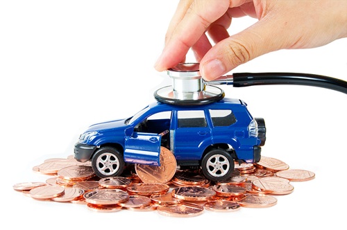Blue toy car