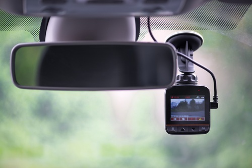 Car rear view mirror and dash cam