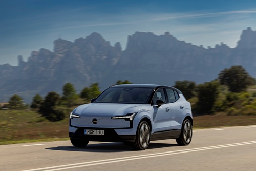 Light blue electric SUV