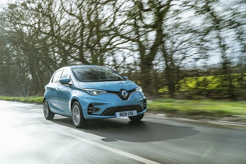 Aqua Blue Renault Zoe